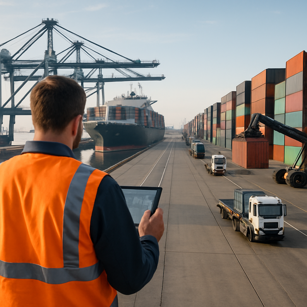 Containerterminals Optimierung bei Free-Marine